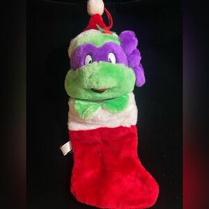 Vintage Teenage Mutant Ninja Turtle Donatello Christmas Stocking 20” T28